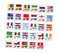 Didiseaon 116pcs Face Patch Flags World Temporary England Face Tattoo Stickers for Boys and Girls