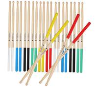 Didiseaon 12 Pairs 7a Wooden Drum Sticks Set Non-slip Multi-color Drumsticks for Adults Kids Practice and Percussion Accessories