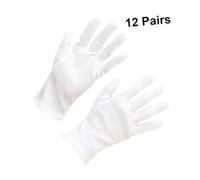 Didiseaon 12 Pairs Protective Cotton Gloves for Jewelry Handling Anti-slip Hand Protector Work Gloves for Gardening Cleaning Industrial Use One