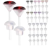 Didiseaon 12 Pairs Resin Zirconia Earrings Compact Delicate Ear Studs Purple Pomegranate Black White for Women Festival Party Accessory