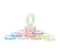 Didiseaon 12 Rolls Luminous Sewing Threads Glowing DIY Embroidery Threads for Cross Stitch Quilting Crafting Each Colors for Beginners and Creative Projects