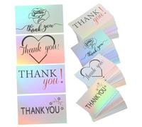 Didiseaon 120Pcs Holographic Thank You Cards for Shops Bulk Decorative Greeting Notes with Random Patterns Compact Lightweight Design for Customer Appreciation in Retail Online Stores