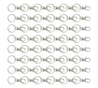 Didiseaon 120pcs Stainless Steel Lobster Clasps Keychain Connection Buckles Silver Sturdy for DIY Use Jewelry Making Crafts