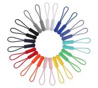 Didiseaon 120Pcs Zipper Pull Cords Colors Each Tpu Zipper Extension for Backpack Durable Zipper Repair Parts Enhanced Grip for Easy Use Bags Coats Luggage