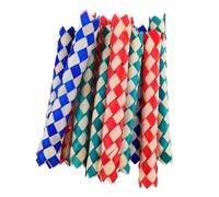 Didiseaon 12Pcs Chinese Finger Traps Bamboo Chew for Parties Parrots Birds Engaging DIY Finger Trap Game for Skill Development Social Interaction