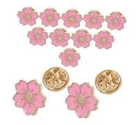 Didiseaon 12pcs Cute Cherry Blossom Brooch Pins for Women Alloy Enamel Cartoon Badge Pins Versatile Decorative Accessories for Clothes Backpacks Hats Stylish and Secure Attachments