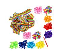 Didiseaon 12pcs Dance Ribbons Gymnastics Streamers with Long Sticks for Exercise Training and Festival Decoration Rhythmic Gymnastics Ribbons Suitable for Christmas and Music Random Color