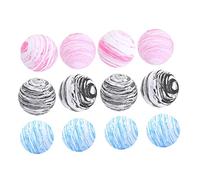 Didiseaon 12Pcs EVA Space Pattern Jumping Balls Portable Bounce Balls for Fun Planet Pink Blue Black
