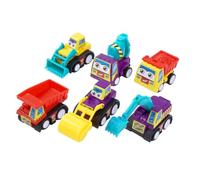 Didiseaon 12pcs Friction Powered Mini Engineering Vehicle for Early Educational Enlightenment Pull Back Cars Random Colors for Boys Party Favor Random Color