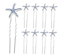 Didiseaon 12pcs Hair Pins Sea Star Rhinestone Hairpin Wedding Hair Clip for Bride for Women