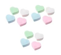 Didiseaon 12pcs Makeup Sponges for Foundation Wet and Dry Facial Cleaning Sponge Exfoliating Puff Pads Skin Care Tool Heart Shape Mixed