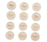 Didiseaon 12Pcs Milestone Cards Commemorative Age Celebration Cards Unique Design for Monthly Milestones Lightweight Compact Photo Props for Newborn Memories