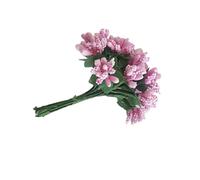 Didiseaon 12pcs Mini Artificial Pip Berry Picks Fruit Flower Stamens for DIY Wedding Christmas Pink Box Scrapbooking Decoration Fake Berries for Shop Decor and Flower Arrangement