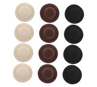 Didiseaon 12pcs Mini Cowboy Hat Clips for Dolls Western Style Hair Barrettes Lightweight Top Hat Pins in Black Beige Retro Charm for Tea Parties DIY Decor and Dress Up