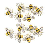 Didiseaon 12pcs Nail Decoration Charms Bee Jewelry Charms 0.51x0.39x0.20in Safe Childfriendly Zinc Alloy for DIY Nail Art Projects Creative Playful Tiny Bee Design