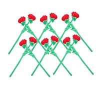 Didiseaon 12pcs Plush Rose Plush Bendable Flowers Valentine Plush Decorative Rose Flower Furret Plush Plushes Artificial Roses Artificial Flower Fabric Crystal Plush Child Dried Flowers Soft