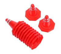 Didiseaon 12pcs Simulation Road Cones for DIY Sand Table Roadblocks for Traffic Sign Teaching and Playtime Any Surface