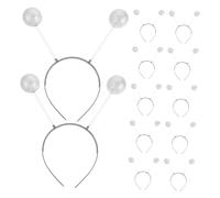 Didiseaon 12pcs Sparkly Martian Antenna Headbands with Glitter Foam Balls Non-slip Space Costume Accessories for Women Fun Party Hair Boppers for Halloween and Cosplay
