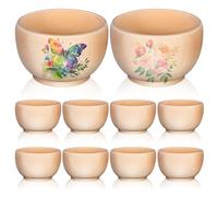 Didiseaon 12pcs Unfinished Wooden Bowls Small Wood Bowls for Crafts DIY Kids Art Projects Montessori Counting Sorting Home Decor and Party Snacks