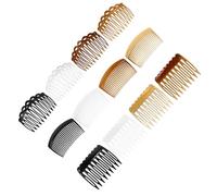 Didiseaon 12pcs Vintage French Hair Side Comb with Teeth Plastic Twist Clips for Women Bridal Veil Styling Accessories Portable Travel Friendly Bun Chignon