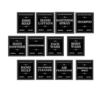 Didiseaon 12pcs Waterproof Oil-Resistant Cosmetic and Skincare Bottle Labels, 70X80Mm Adhesive Toiletries Stickers for Bathroom Soap Dispensers and Refillable Containers