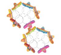 Didiseaon 12pcs Wide Brimmed Hat Headbands for Cinco De Mayo Party Mixed Style Headdresses Lightweight and Decor for Festivals and Celebrations