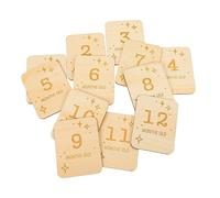 Didiseaon 12Pcs Wooden Milestone Cards Unique Growth Markers for Photo Sessions Durable DIY Wooden Chips for Tracking Milestones and Celebrating First Year