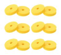 Didiseaon 12pcs Yellow Cymbal Felt Pads for Cymbal Stands and Hi-hat Stands, Felt Material Enhancing Sound Purity and Convenient Maintenance Solution, for Band Rehearsals and Performances