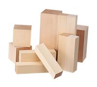 Didiseaon 13pcs Basswood Craft Blocks Smooth Blocks for DIY Woodworking Unfinished Soft Wood Kit for Beginners and Artists Wear-Resistant Various for Creative Projects