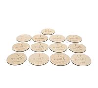 Didiseaon 13Pcs Newborn Milestone Cards Wooden Growth Cards for Birth Announcements for Showers Classic Design for Capturing Precious Moments