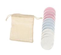 Didiseaon 13pcs Reusable Bamboo Fiber Makeup Removal Pads with Mesh Bag Soft and Smooth Cleansing for Daily Makeup Removal and Face Washing for All Skin Types