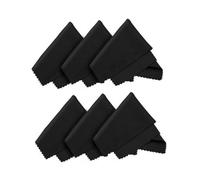 Didiseaon 14x18cm Microfiber Screen Cleaner for Eyeglasses 6 Pack Black Ultra Gentle Scratch Lint Cleaning Cloths for Lenses Phones Lcds Tvs