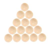 Didiseaon 15 PC Hardwood Swedish Stickhandling Balls Wooden Game Spheres for Floorball Training and Street Hockey Practice