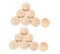 Didiseaon 15 PC Wooden Floor Hockey Balls Non Bounce Hardwood Craft Balls for Outdoor Play and Competitive Sports Training