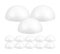 Didiseaon 15 Pcs Polystyrene Half Ball 3.39 Inch Foam Balls Half 9Cm for Flower Arrangement Diy Painting Christmas Ornament Semicircle Craft Accessories