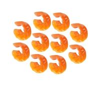 Didiseaon 15 Pieces Realistic Fake Shrimp Model Food Props Mini Artificial Peeled Shrimp Simulation for Photography and Kitchen Play Food Set