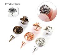 Didiseaon 150Pcs Copper Pin Backs and Clutch Pin Caps Set for Brooches DIY Clasps with Mixed Colors Suitable for and Badge Hat Accessories