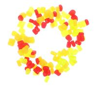 Didiseaon 150Pcs Floating Soft Silicone Fake Corn Fishing Lures Bait Set for Carp Trout River Lake Reservoir with Yellow, Fluorescent Green, and Red Simulation Pellets