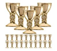 Didiseaon 150pcs Golden Miniature Church Offering Cups Decorative Plastic Vintage Style Party and Mini House Accessories with Realistic Appearance for Dollhouse Decor