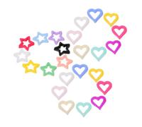Didiseaon 150pcs Resin Star Heart Nail Charms Kawaii Nail Rhinestones Diy Manicure Decorations for Women Girls Art Accessories