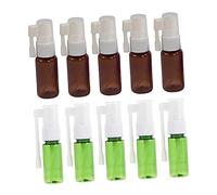 Didiseaon 15ml Refillable Nasal Spray Bottles 10-pack Green Brown Multi-use Liquid Dispenser for Travel Essential Oils and Medicine