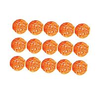 Didiseaon 15pcs Orange Wicker Rattan Ball Hanging Vine Ball Decorative Diy Craft Supplies for Kindergarten Garden Tree Ornaments