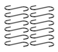 Didiseaon 16pcs Heavy Duty Large Black Iron S Hooks for Hanging Planters and Plant Bags, Practical Multifunctional Design, Stylish Outdoor Use