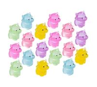 Didiseaon 18pcs Miniature Luminous Animals Set Tiny Resin Figurines for Fairy Garden Micro Landscape Home Decor Creative Diy Ornaments in Colors Cute Durable Miniature Animal Statues