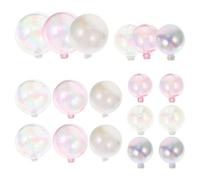 Didiseaon 18pcs Plastic Bubble Ball Cake Decorations Toppers Set for Birthday Parties, Charming Multi-colour 3cm and 4cm Balls for Unique Cake Embellishment and Decorative Use