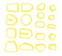 Didiseaon 18pcs Polymer Clay Cutters for Earring Making for Easy Cutting Craft Tools for DIY Jewelry Pottery and Fondant Cake Molds Yellow