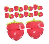 Didiseaon 18pcs Soft Strawberry Sponge Hair Rollers for Women Heatless Curlers for Sleeping Overnight Hair Styling Tools Gentle Curlers for Travel and Daily Use
