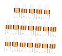 Didiseaon 1ml Glass Essential Oil Bottles Dropper Reusable Sample Bottles for Cosmetics Cuticle Oil Pipette