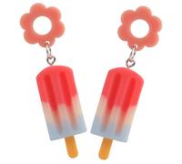 Didiseaon 1Pair Ice Cream Dangle Earrings for Women Dessert Jewelry Lightweight Drop Earrings for Teens and Fashion Lovers Unique Ear Accessories