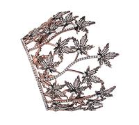 Didiseaon 1pc Baroque Crown Vintage Alloy Rhinestone Hair Hoops for Weddings Bridal Parties and Engagements Elegant Floral Headdress Accessory for Brides and Girls